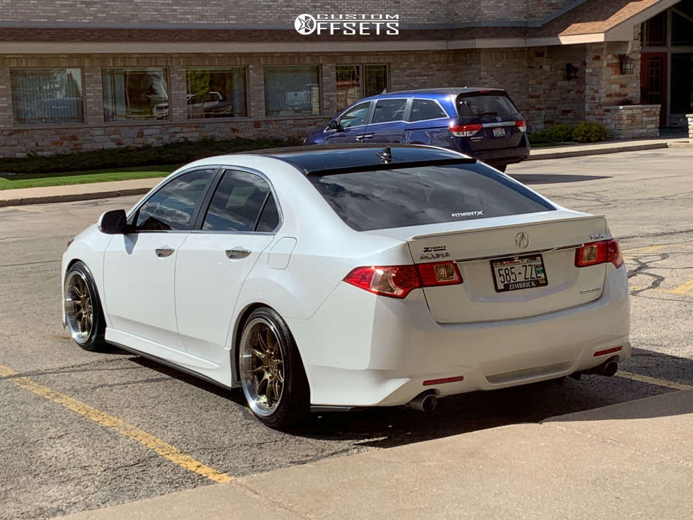 2014 Acura TSX with 18x9.5 30 Aodhan Ds07 and 225/40R18 Hankook Kinergy Gt  and Coilovers | Custom Offsets