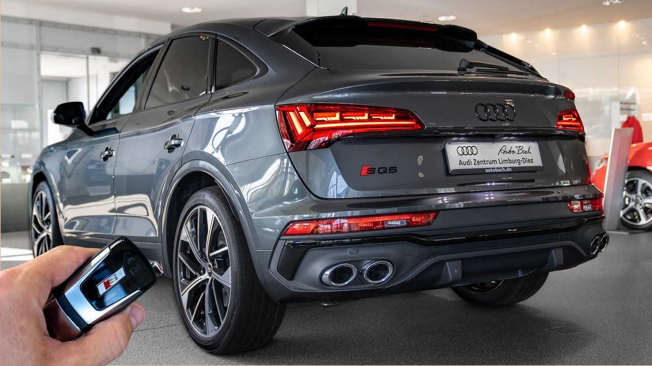 2023 Audi SQ5 Sportback TDI (341hp) in Daytona Gray Pearl Effect - Sound,  Interior & Exterior - YouTube