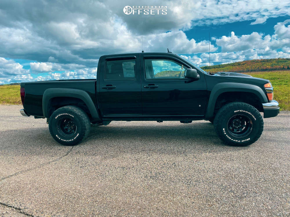 2008 Chevrolet Colorado with 15x12 -63 Unique D Window and 33/12.5R15  Goodyear All Terrain and Suspension Lift 4" | Custom Offsets