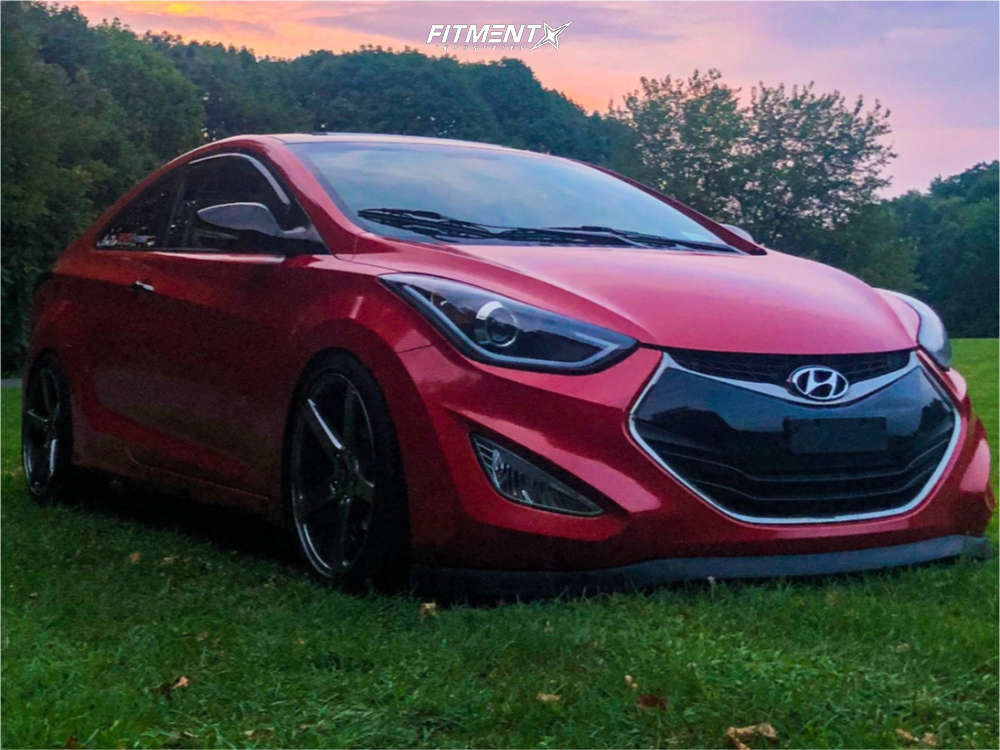 2014 Hyundai Elantra Coupe SE with 18x8 JNC Jnc026 and Nankang 215x40 on  Coilovers | 769507 | Fitment Industries