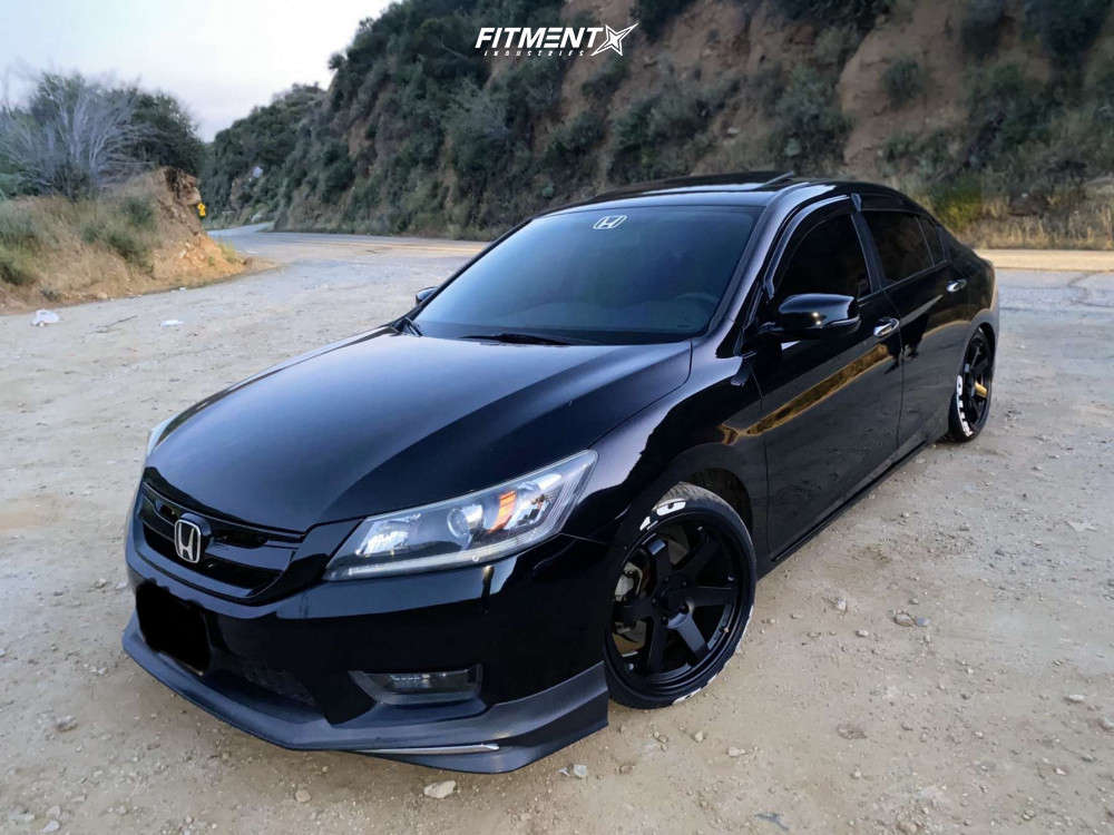 2014 Honda Accord EX with 18x8.5 AVID1 AV6 and Nankang 205x40 on Coilovers  | 1085816 | Fitment Industries