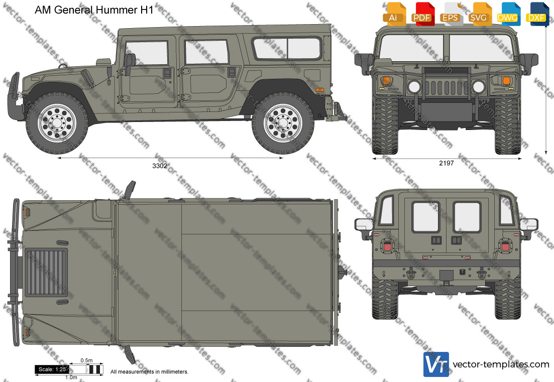 Templates - Cars - Hummer - AM General Hummer H1