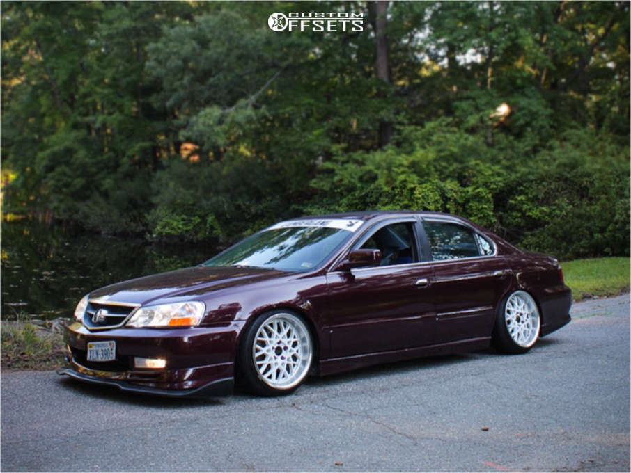 2003 Acura TL with 18x9.5 20 JNC Jnc016 and 205/40R18 Nankang As-1 and  Coilovers | Custom Offsets
