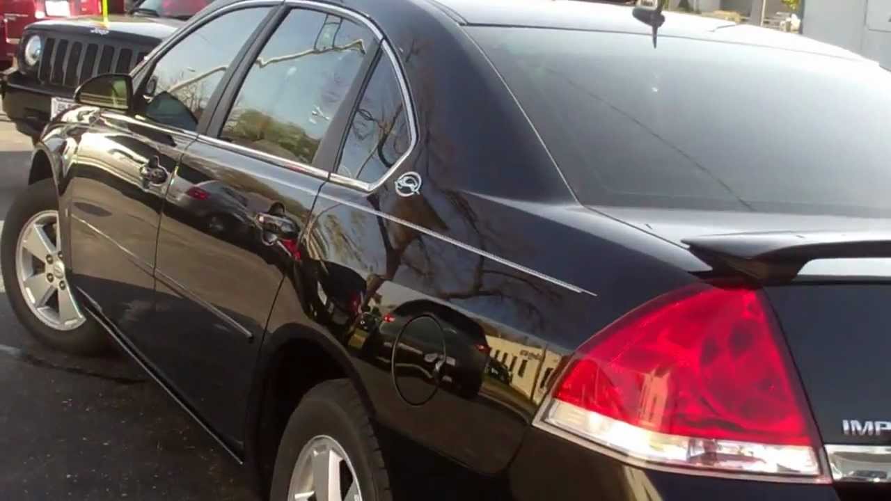 2008 Chevrolet Impala Lt 4dr black on black Sycamore IL near Hampshire IL.  - YouTube