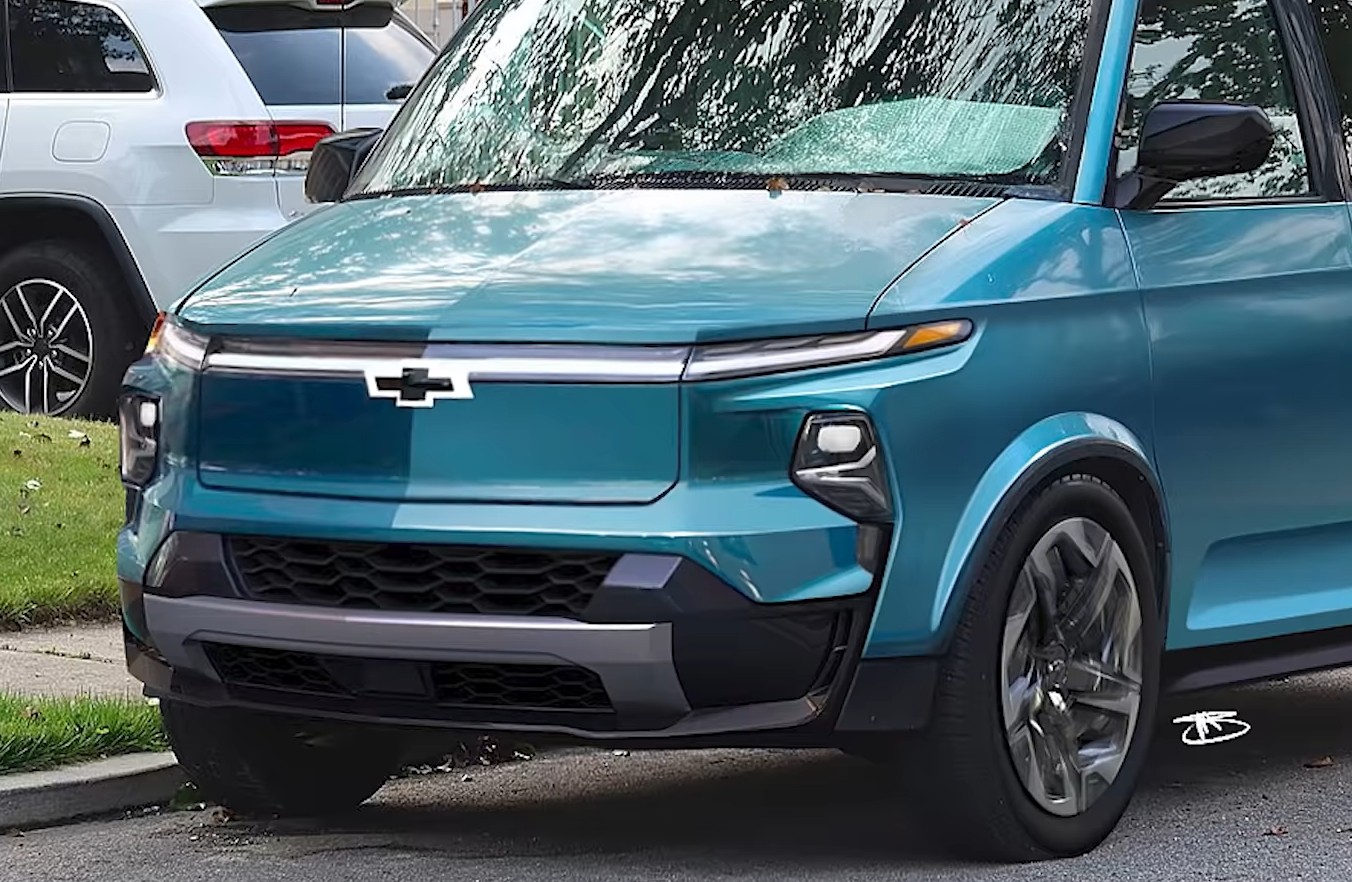 Unofficial 2023 Chevrolet Astro Is an Electric Van with a Silverado EV Face  - autoevolution
