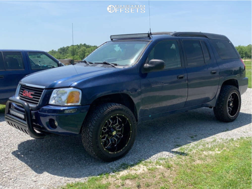2004 GMC Envoy XUV with 20x10 -24 Havok H109 and 275/55R20 Travelstar At701  and Suspension Lift 2.5" | Custom Offsets