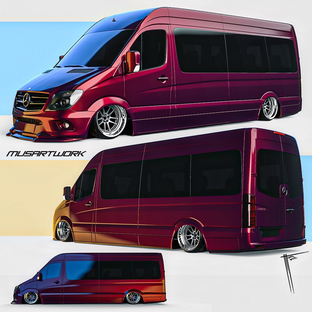 Laid-Down Mercedes-Benz Sprinter Van Looks Like Easy CGI Access for  Everyone - autoevolution