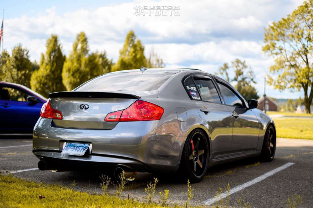 2015 INFINITI Q40 with 19x9.5 22 Varrstoen Es2 and 245/35R19 Achilles Atr  Sport 2 and Coilovers | Custom Offsets