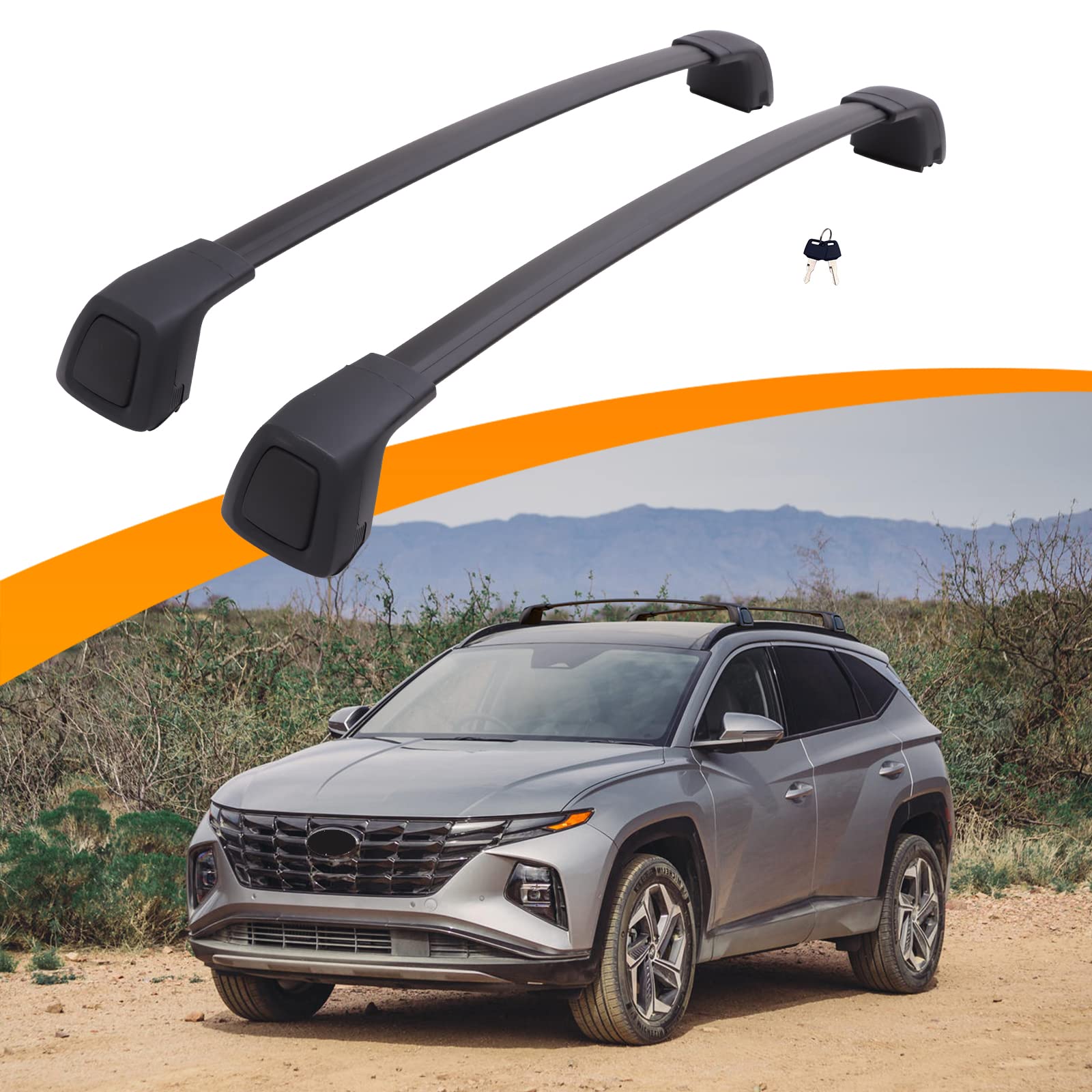 Amazon.com: Snailfly Upgraded Crossbar Fit for 2022 2023 Hyundai Tucson SE  SEL N Line Limited NX4 Roof Rack Rail Cross Bars Accessories with Lock :  Automotive