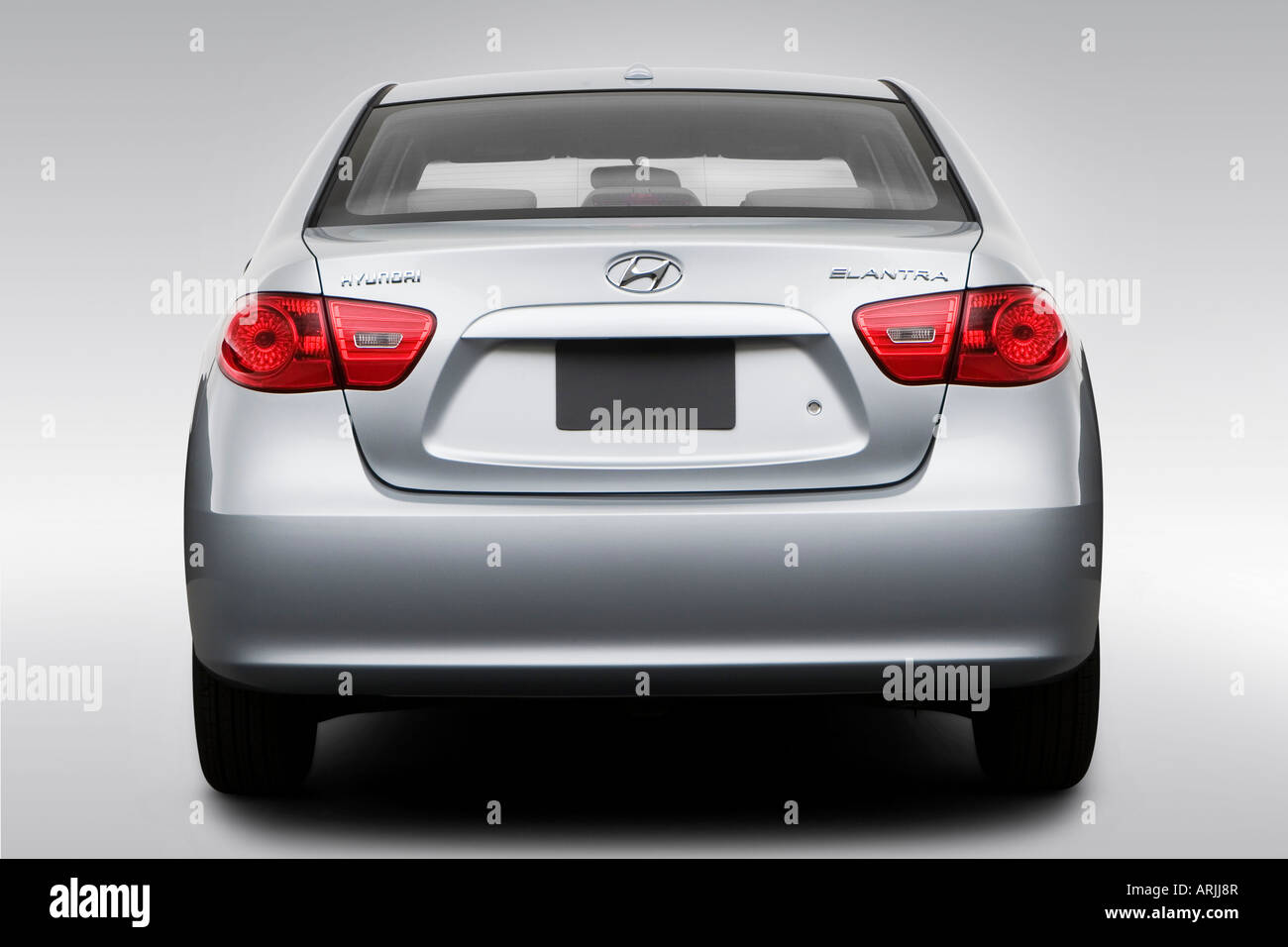 2008 Hyundai Elantra GLS in Silver - Low/Wide Rear Stock Photo - Alamy