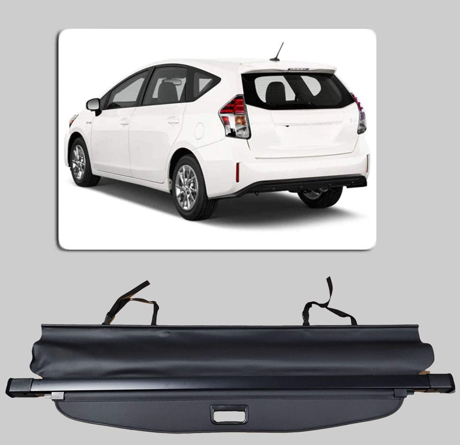 Amazon.com: kaungka Cargo Cover Compatible with 2012-2016 Toyota Prius V  Retractable Trunk Shielding Shade Black(NOT FIT FOR PRIUS AND PRIUS C) :  Automotive