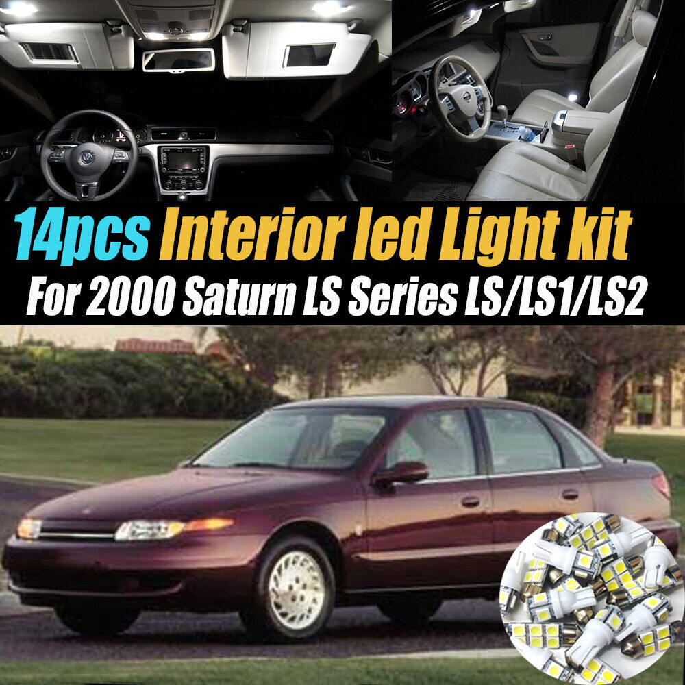 14Pc Super White Car Interior LED Light Bulb Kit for 2000 Saturn LS Series  | eBay