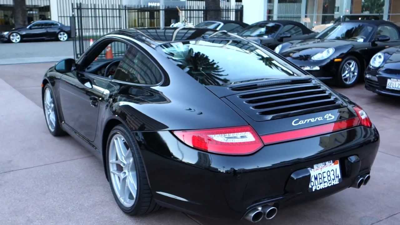2010 Porsche 911 Carrera 4S Coupe PDK Black on Black full leather Certified  for sale Beverly Hills - YouTube