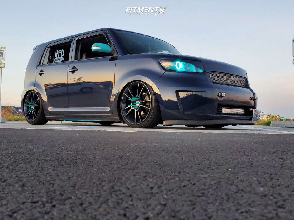 2008 Scion XB 4dr Wagon (2.4L 4cyl 4A) with 19x8.5 Five Axis S5f and  Nankang 225x35 on Air Suspension | 781658 | Fitment Industries
