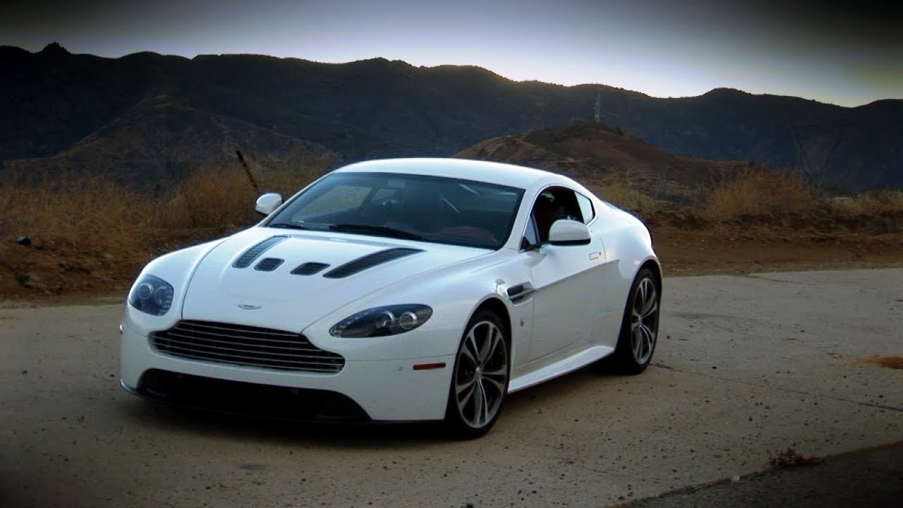 Aston Martin V12 Vantage - Great Sounding Test Drive with Burnout - YouTube