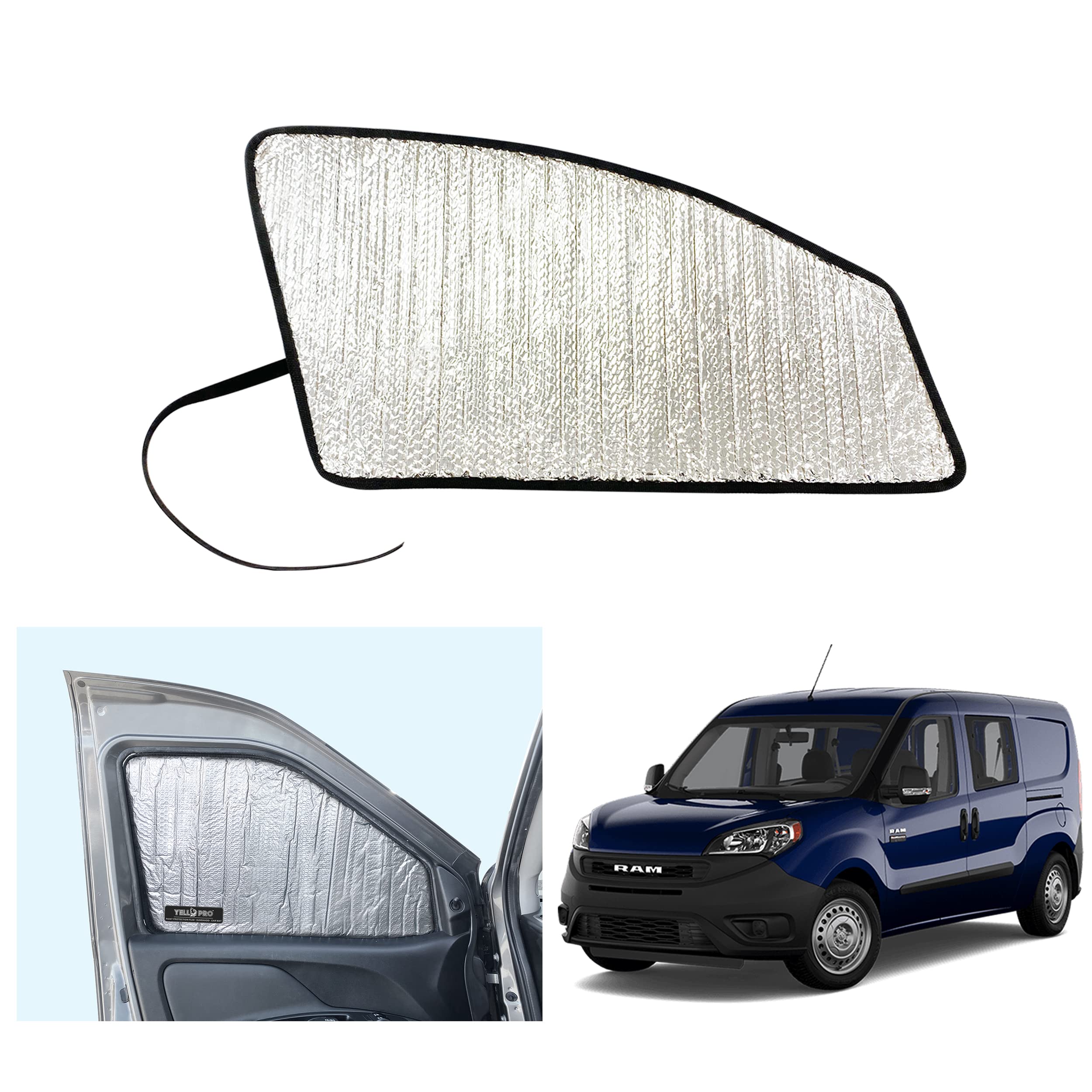 Amazon.com: YelloPro Side Window Front Seat Reflective Sunshade Custom Fit  for 2014 2015 2016 2017 2018 2019 2020 2021 2022 2023 Dodge RAM ProMaster  City, Tradesman, Wagon SLT Cargo Van Mini Van (2pcs) : Automotive