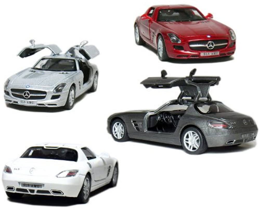 Amazon.com: Set of 4: 5" Mercedes Benz SLS AMG 1:36 Scale  (Grey/Red/Silver/White) : Arts, Crafts & Sewing