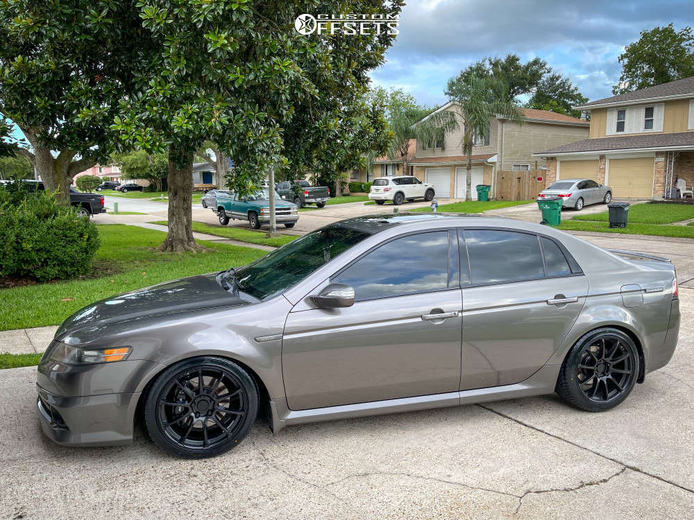 2008 Acura TL with 18x8.5 35 AVID1 AV27 and 235/40R18 Riken and Coilovers |  Custom Offsets