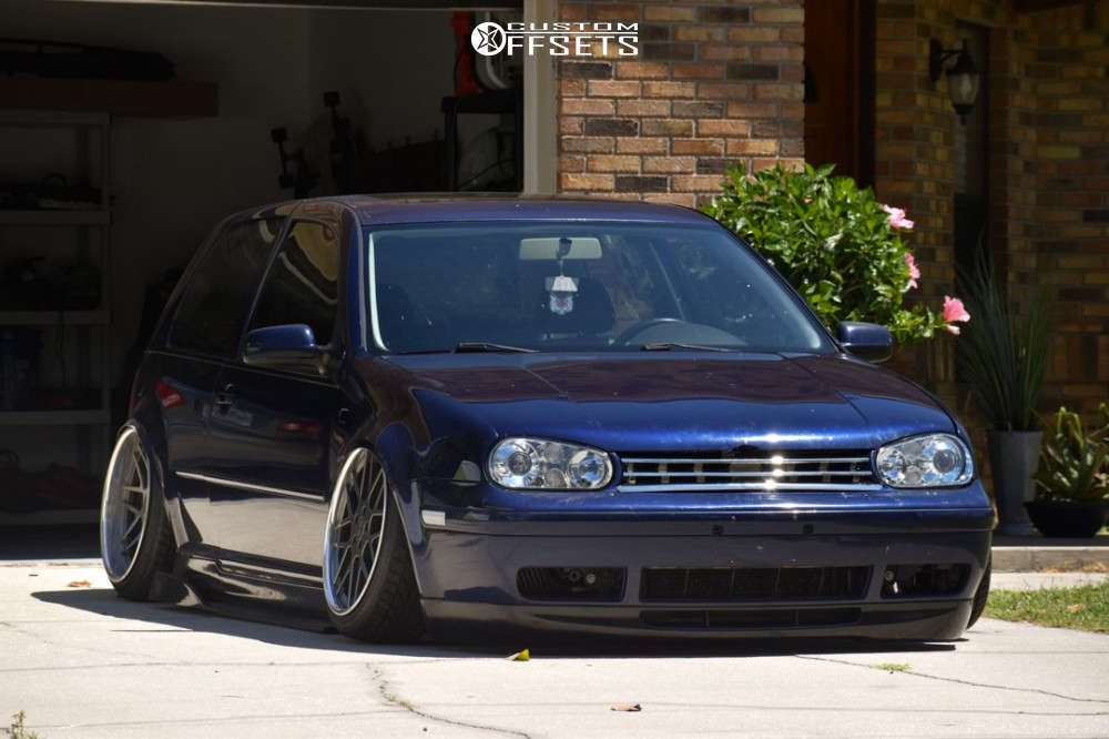 2004 Volkswagen GTI with 18x9 25 WatercooledIND Bl8 and 205/40R18 Achilles  Atr Sport and Air Suspension | Custom Offsets