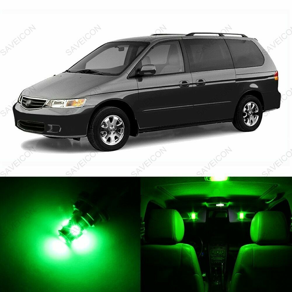 13 x Green LED Lights Interior Package Kit for Honda Odyssey 1999 - 2004 +  Tool | eBay