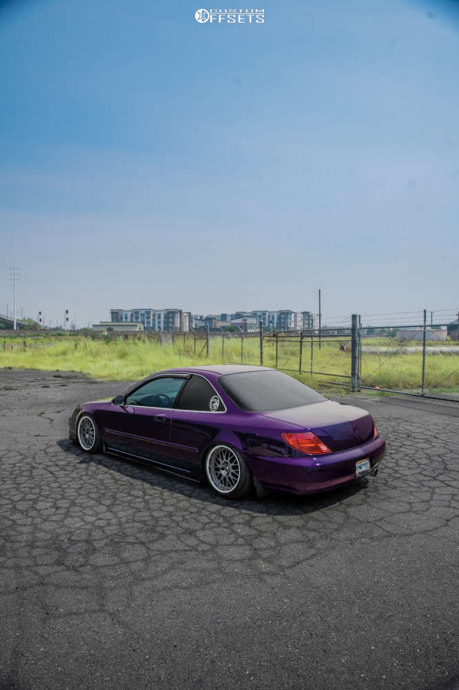 1999 Acura CL with 17x8.5 30 Work Vs Xx and 195/35R17 Cosmo Mucho Macho and  Air Suspension | Custom Offsets