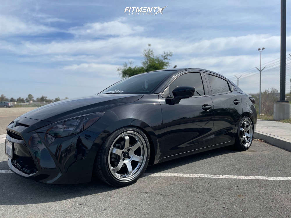 2017 Toyota Yaris IA Base with 17x8 AVID1 AV6 and Lionhart 215x45 on  Coilovers | 1693843 | Fitment Industries
