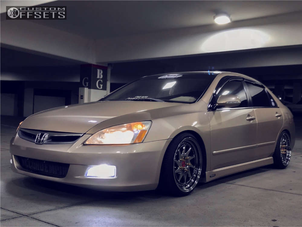 2004 Honda Accord with 18x8.5 30 ESR Sr09 and 215/35R18 Toyo Tires Extensa  Hp and Coilovers | Custom Offsets