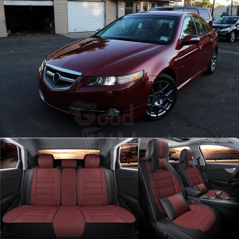 Car Full Seat Covers Black For Acura TL 2004-2008 PU Leather Custom Front &  Rear | eBay