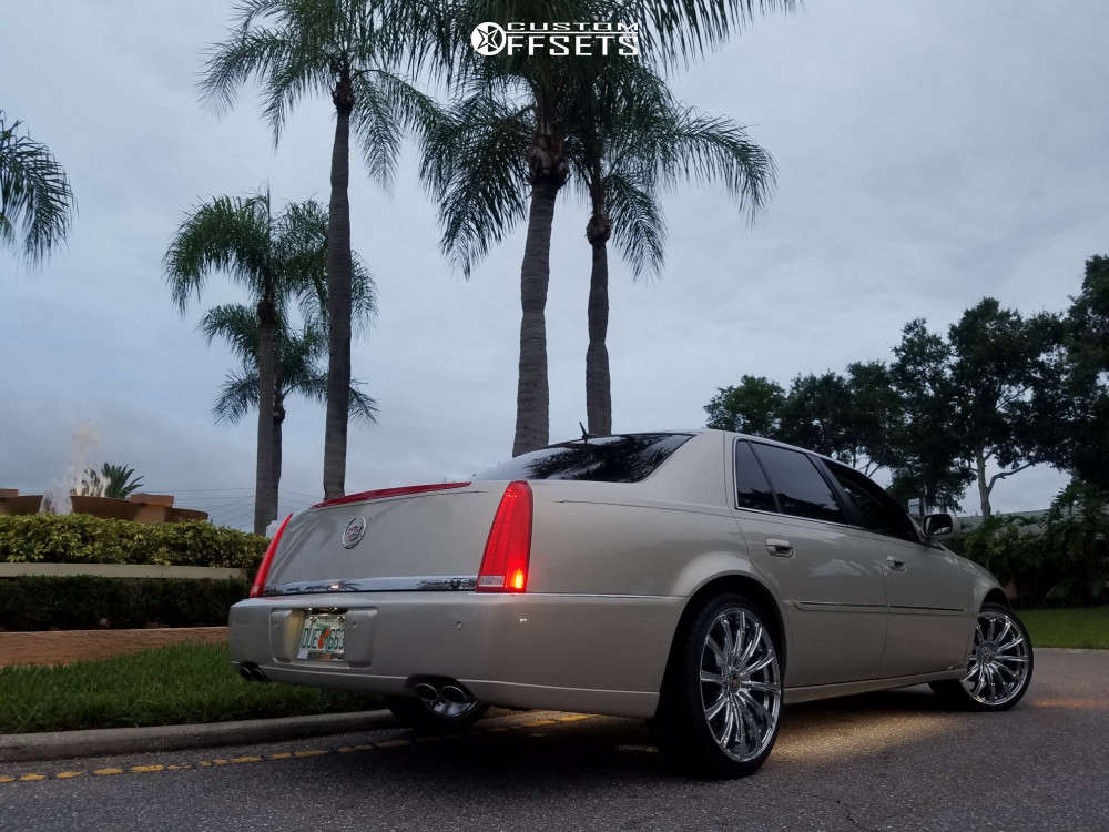 2007 Cadillac DTS with 20x8.5 35 Cavallo Clv-23 and 245/35R20 Milestar  Ms932 and Stock | Custom Offsets
