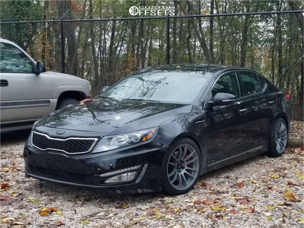 2013 Kia Optima with 18x8.5 33 AVID1 AV20 and 215/45R18 Achilles Atr Sport  and Lowering Springs | Custom Offsets