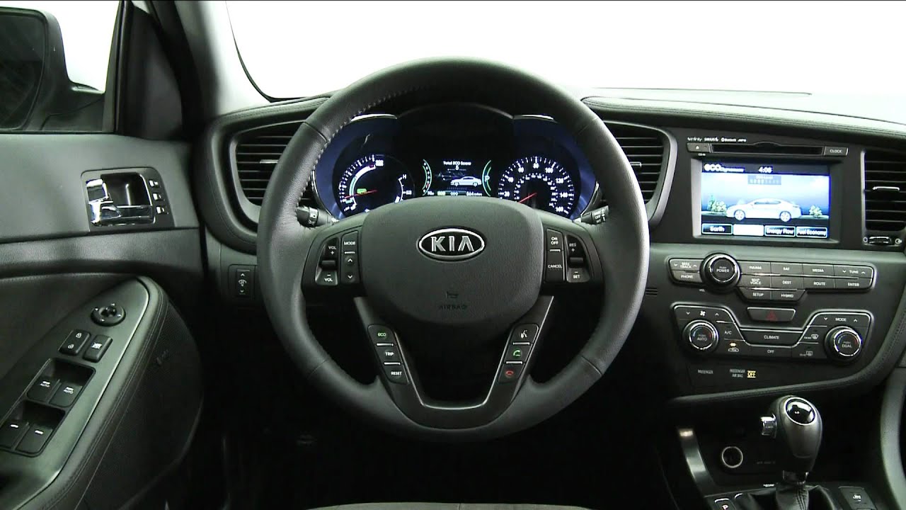 2010 LA Auto Show - Kia Optima Hybrid - Interior views - YouTube