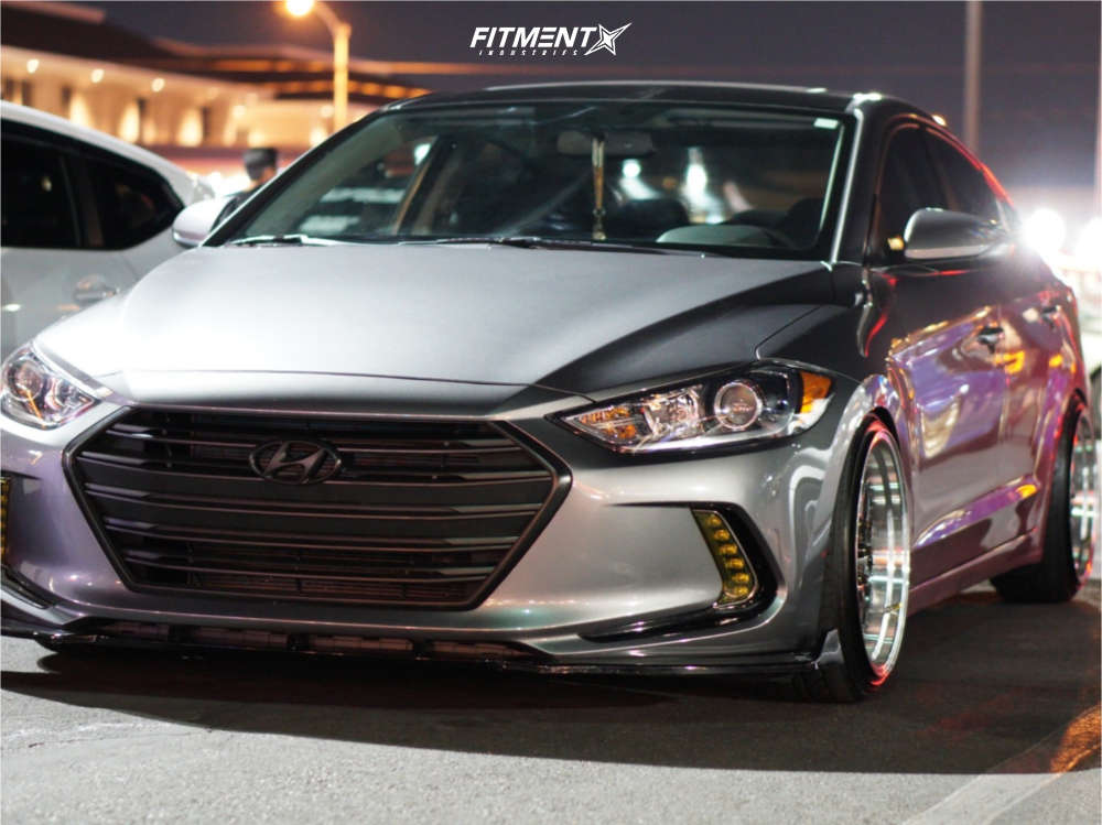 2018 Hyundai Elantra Value Edition with 18x9.5 ESR Sr01 and Achilles 205x40  on Coilovers | 1354970 | Fitment Industries