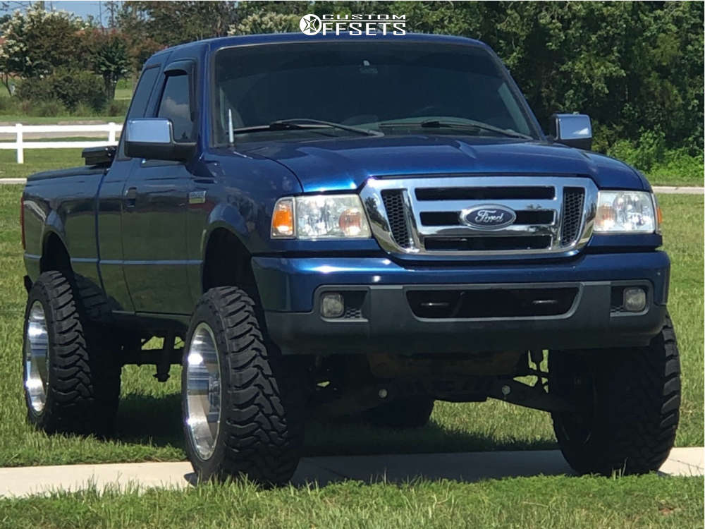 2007 Ford Ranger with 20x12 -44 TIS 544V and 33/12.5R20 Toyo Tires Open  Country M/T and Suspension Lift 5" | Custom Offsets