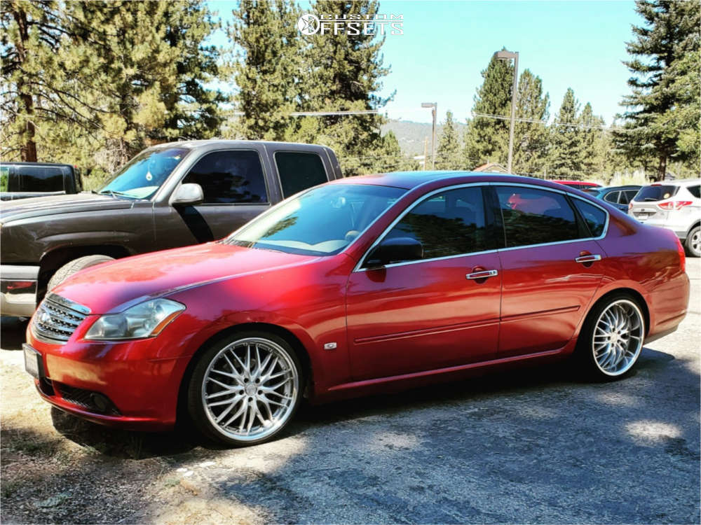 2006 INFINITI M35 with 20x9 25 MRR Gt1 and 245/35R20 Lionhart Lh-five and  Lowering Springs | Custom Offsets