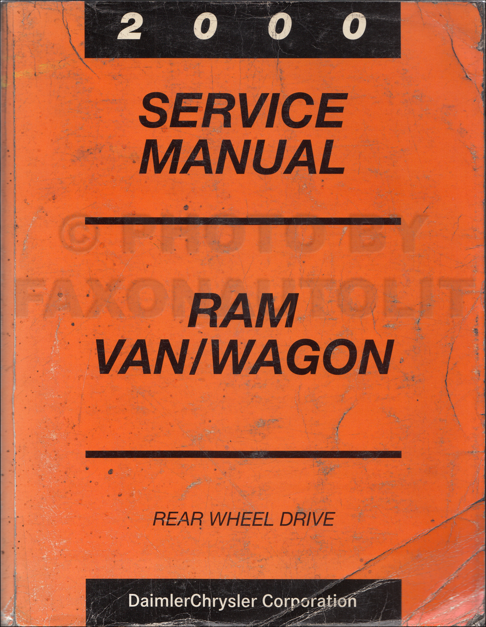 2000 Dodge Ram Van & Wagon Repair Shop Manual Original B1500-B3500