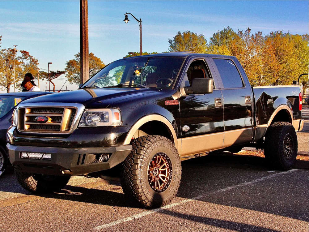 2006 Ford F-150 with 17x9 -12 Fuel Rebel and 35/12.5R17 Kenda Klever R/t  and Suspension Lift 3" | Custom Offsets