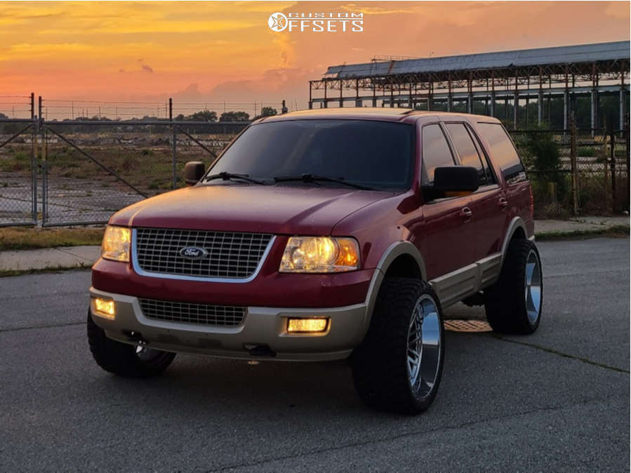 2006 Ford Expedition with 24x12 -44 Hardcore Offroad Hc19 and 33/13.5R24  AMP Mud Terrain Attack MT A and Suspension Lift 3" | Custom Offsets