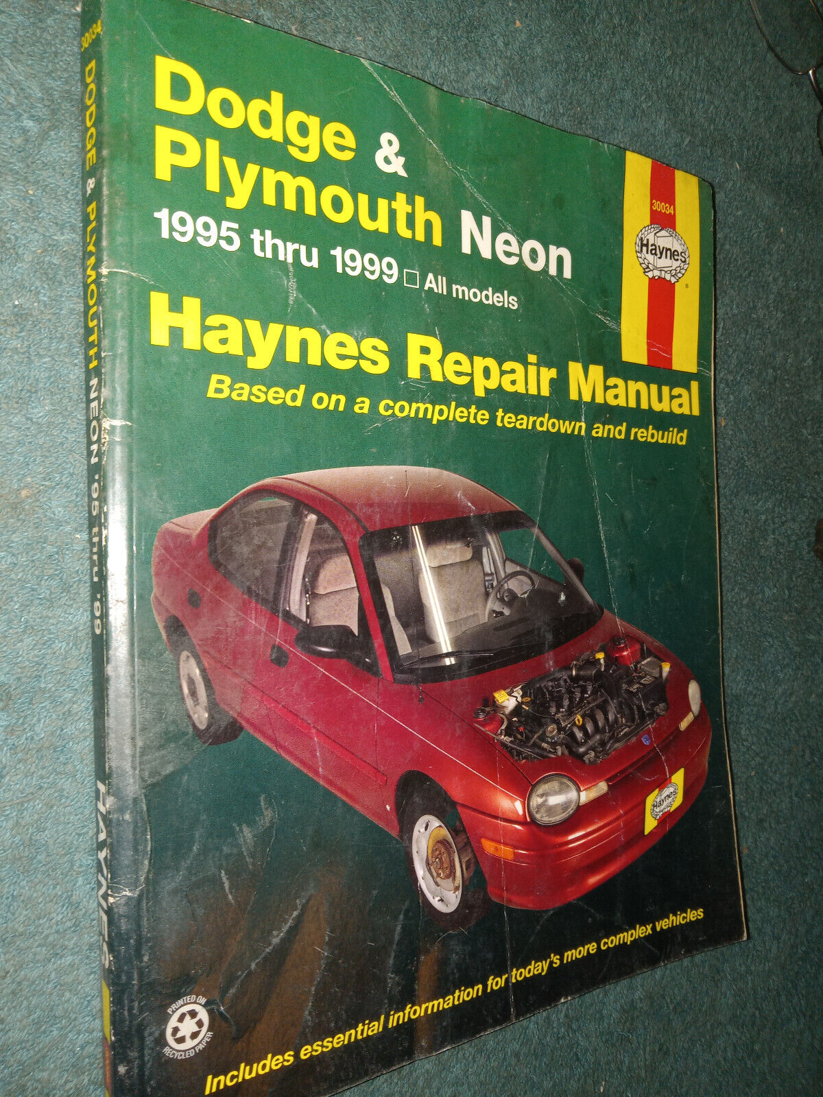 1995-1999 DODGE PLYMOUTH NEON SHOP MANUAL / HAYNE'S SERVICE BOOK 96 97 98 |  eBay