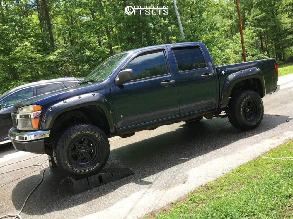 2007 Chevrolet Colorado with 16x8 10 Ultra Vagabond and 265/75R16 General  Grabber At2 and Suspension Lift 3" | Custom Offsets