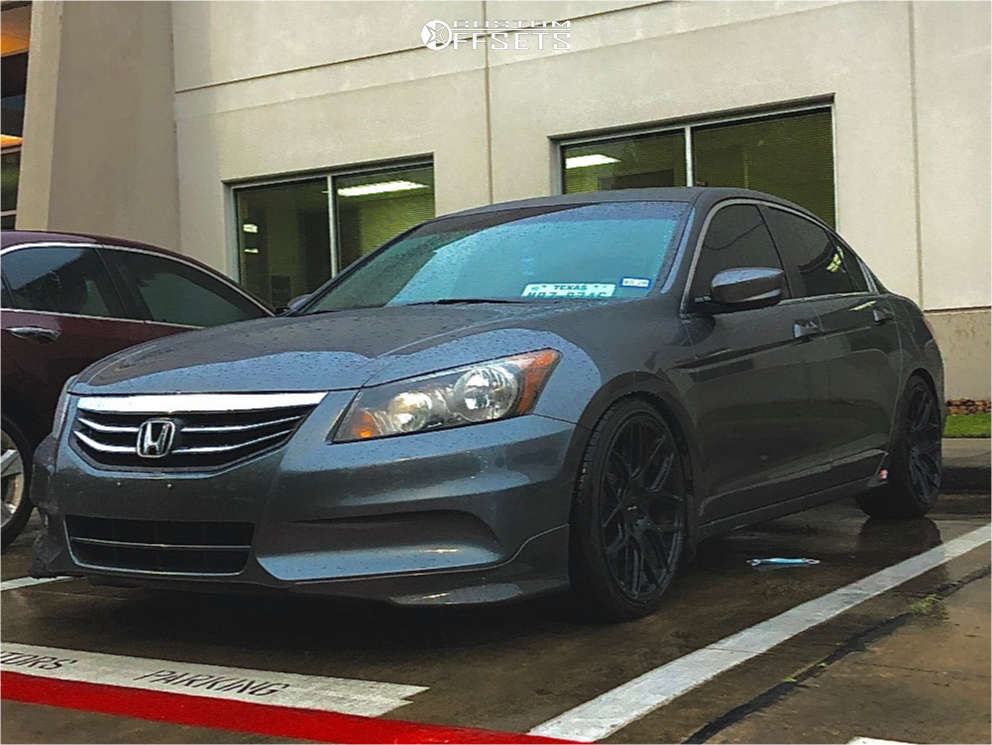 2011 Honda Accord with 19x8.5 35 INOVIT Thrust and 225/35R19 Thunderer D7  and Lowering Springs | Custom Offsets
