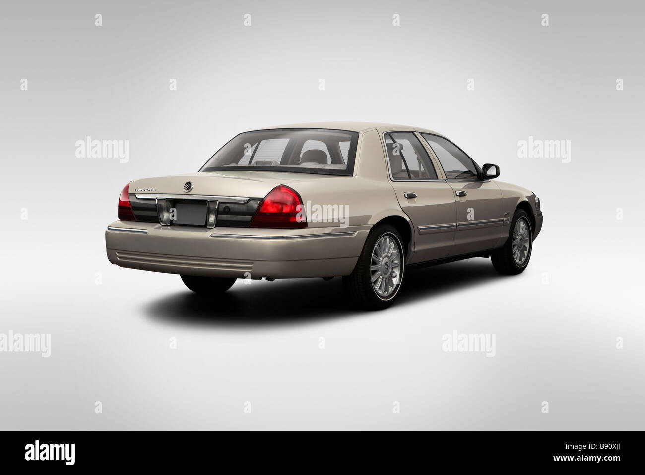 2009 Mercury Grand Marquis LS in Beige - Rear angle view Stock Photo - Alamy