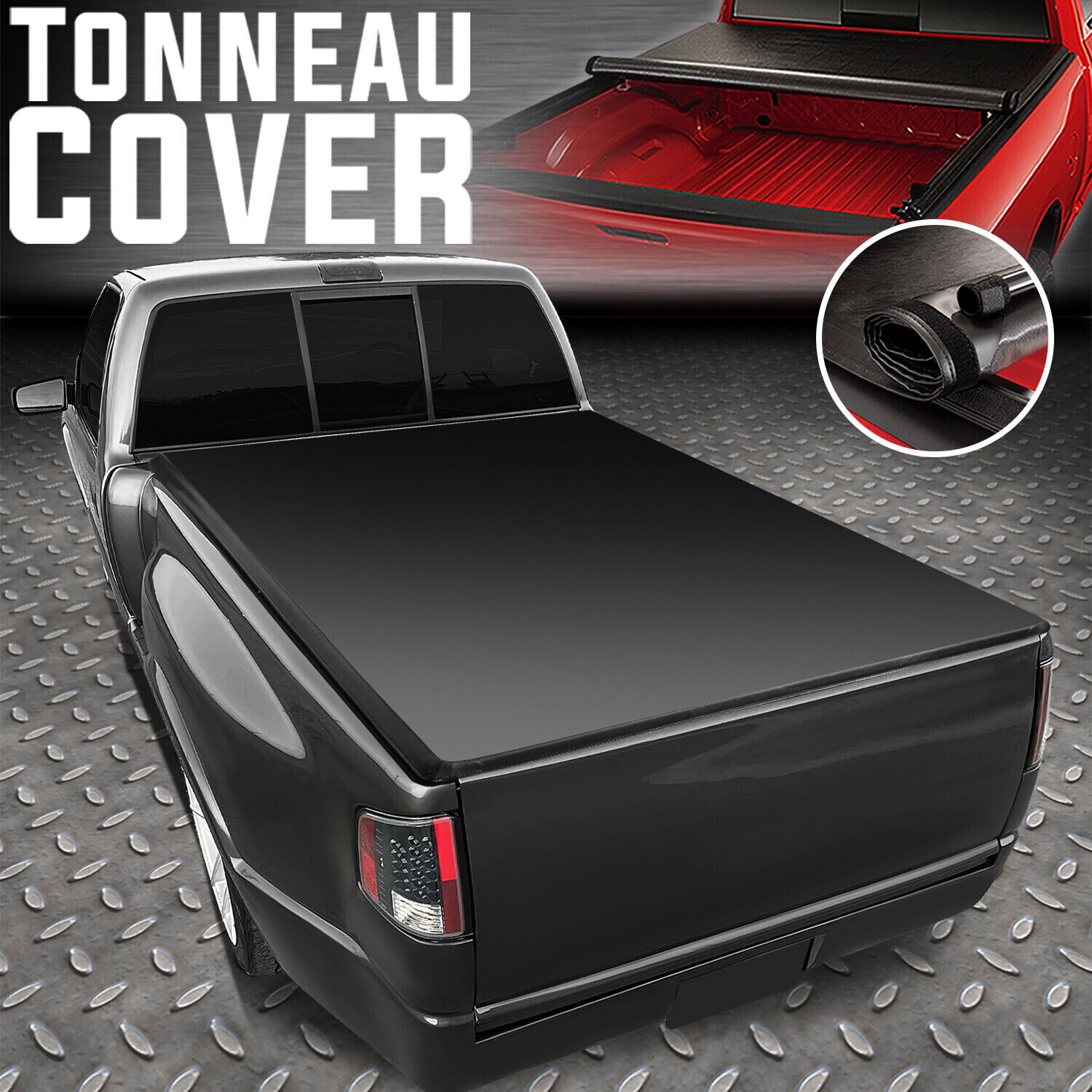 FOR 1994-2003 CHEVY S10/GMC SONOMA FLEETSIDE 6FT BED SOFT ROLL-UP TONNEAU  COVER | eBay