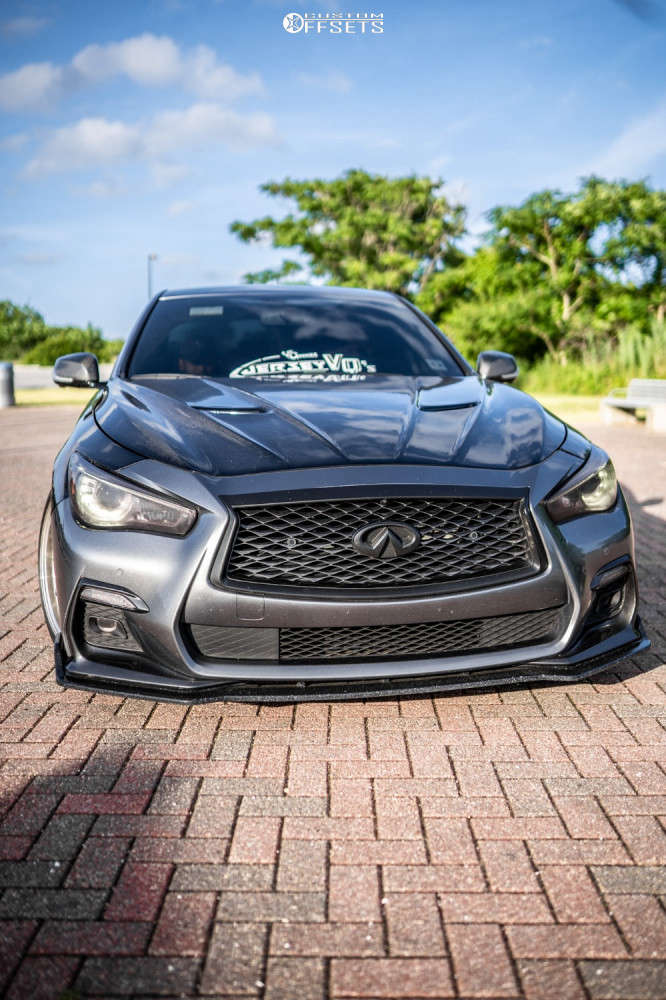 2019 INFINITI Q50 with 19x9.5 37 SSR Professor Sp5 and 245/40R19 Dunlop  Signature Hp and Coilovers | Custom Offsets