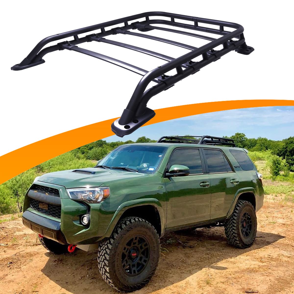 Amazon.com: Snailfly Roof Rack Basket Fit for 2010-2023 Toyota 4Runner  Rooftop Luggage Cargo Carrier Extra Bar Replacement : Automotive